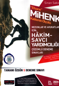 MİHENK Hakim Savcı Yardımcılığı Çözümlü 5 Deneme Sinan Sakin