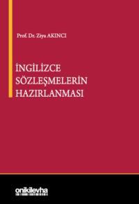 İngilizce Sözleşmelerin Hazırlanması Ziya Akıncı