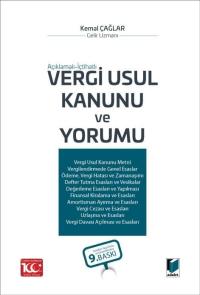 Vergi Usul Kanunu ve Yorumu Kemal Çağlar